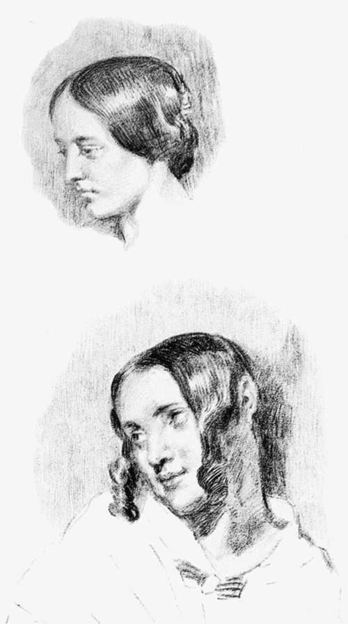 WikiOO.org - Encyclopedia of Fine Arts - Lukisan, Artwork Eugène Delacroix - Study for Jenny Le Guillou and Joséphine de Forget