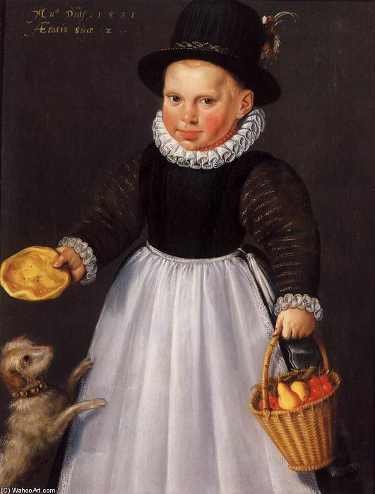 WikiOO.org - Encyclopedia of Fine Arts - Malba, Artwork Willem Jacobsz Delff - Portrait of a Young Boy