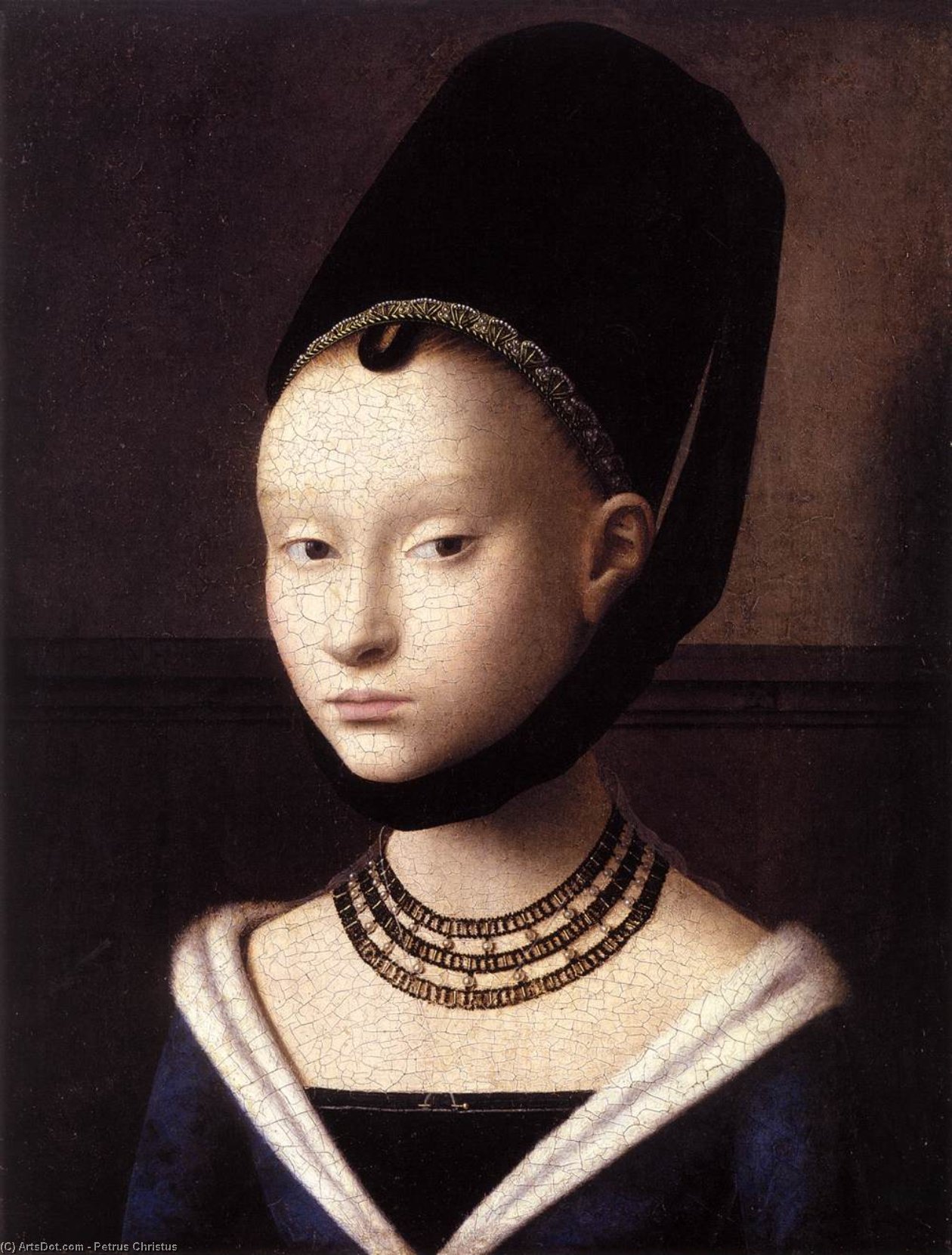 Wikioo.org - The Encyclopedia of Fine Arts - Painting, Artwork by Petrus Christus - Portrait of a Young Girl