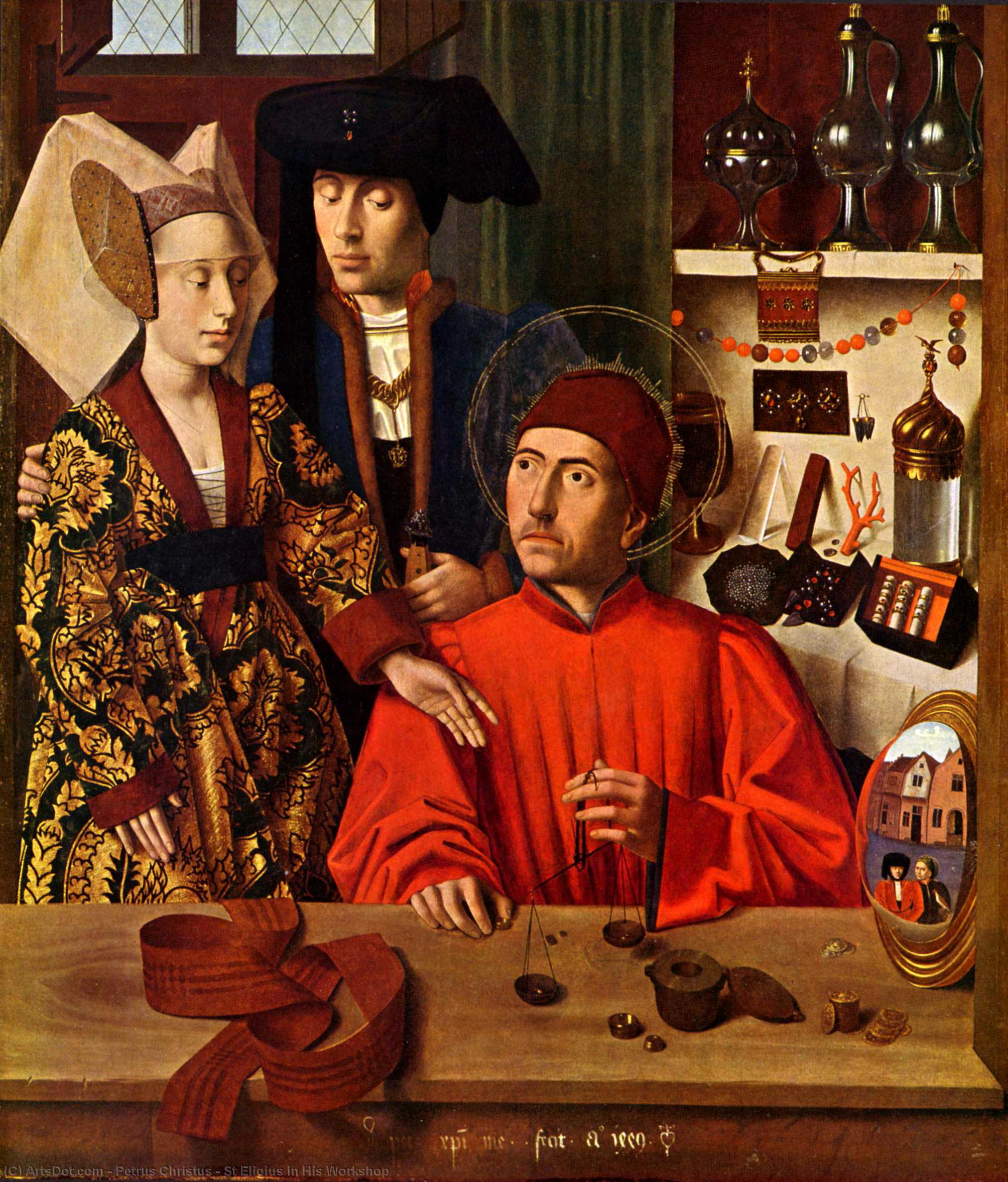 WikiOO.org - Encyclopedia of Fine Arts - Lukisan, Artwork Petrus Christus - St Eligius in His Workshop