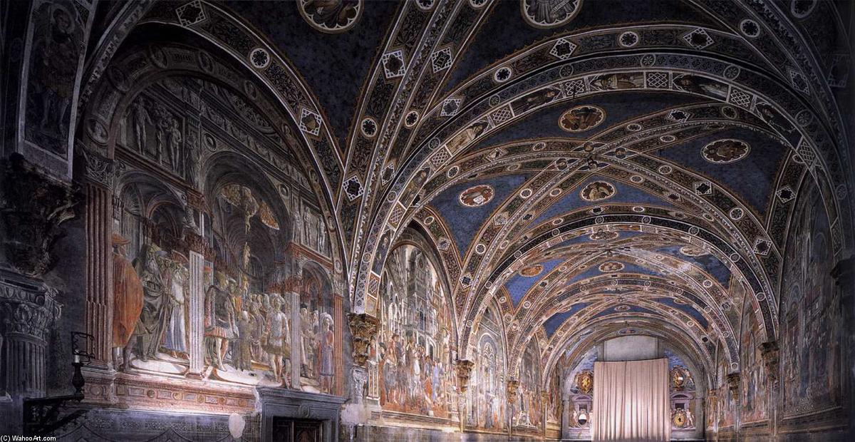 WikiOO.org - אנציקלופדיה לאמנויות יפות - ציור, יצירות אמנות Domenico Di Bartolo - View of the fresco cyle in the Pellegrinaio
