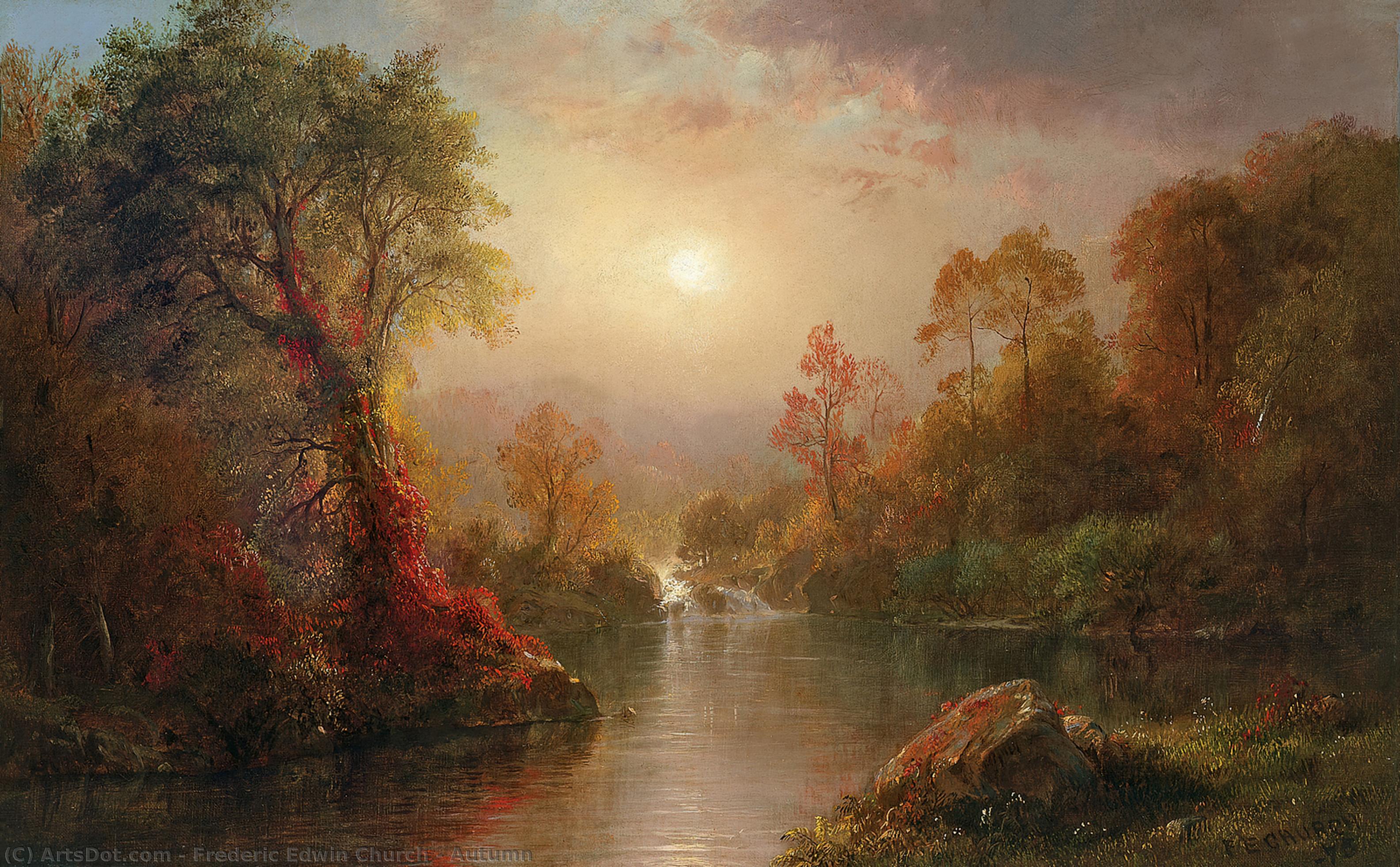 WikiOO.org - Encyclopedia of Fine Arts - Lukisan, Artwork Frederic Edwin Church - Autumn