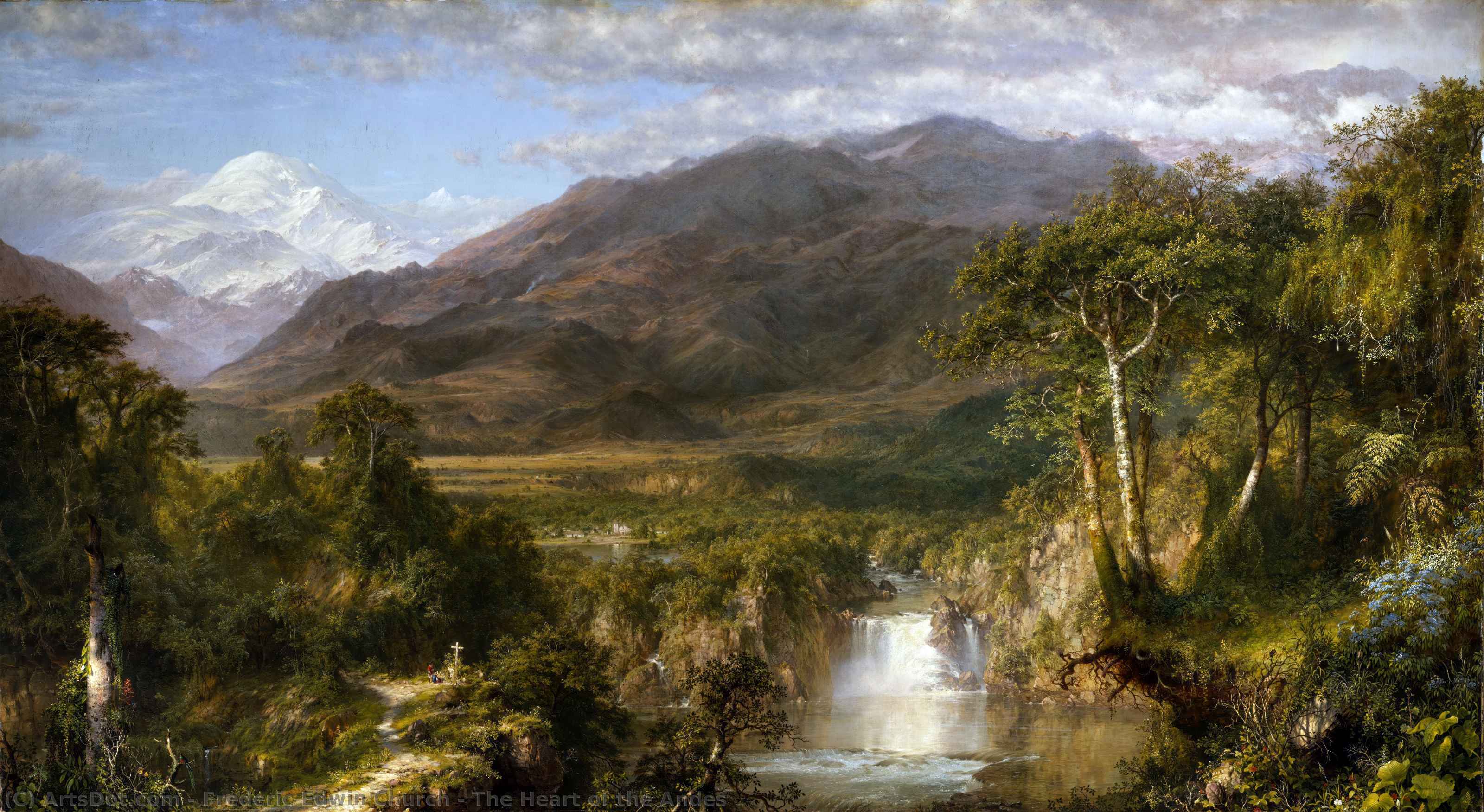 WikiOO.org - Enciklopedija dailės - Tapyba, meno kuriniai Frederic Edwin Church - The Heart of the Andes