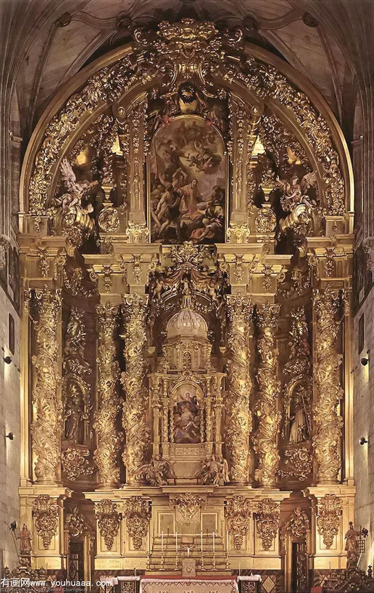 Wikioo.org - The Encyclopedia of Fine Arts - Painting, Artwork by José Benito Churriguera - Main Altar
