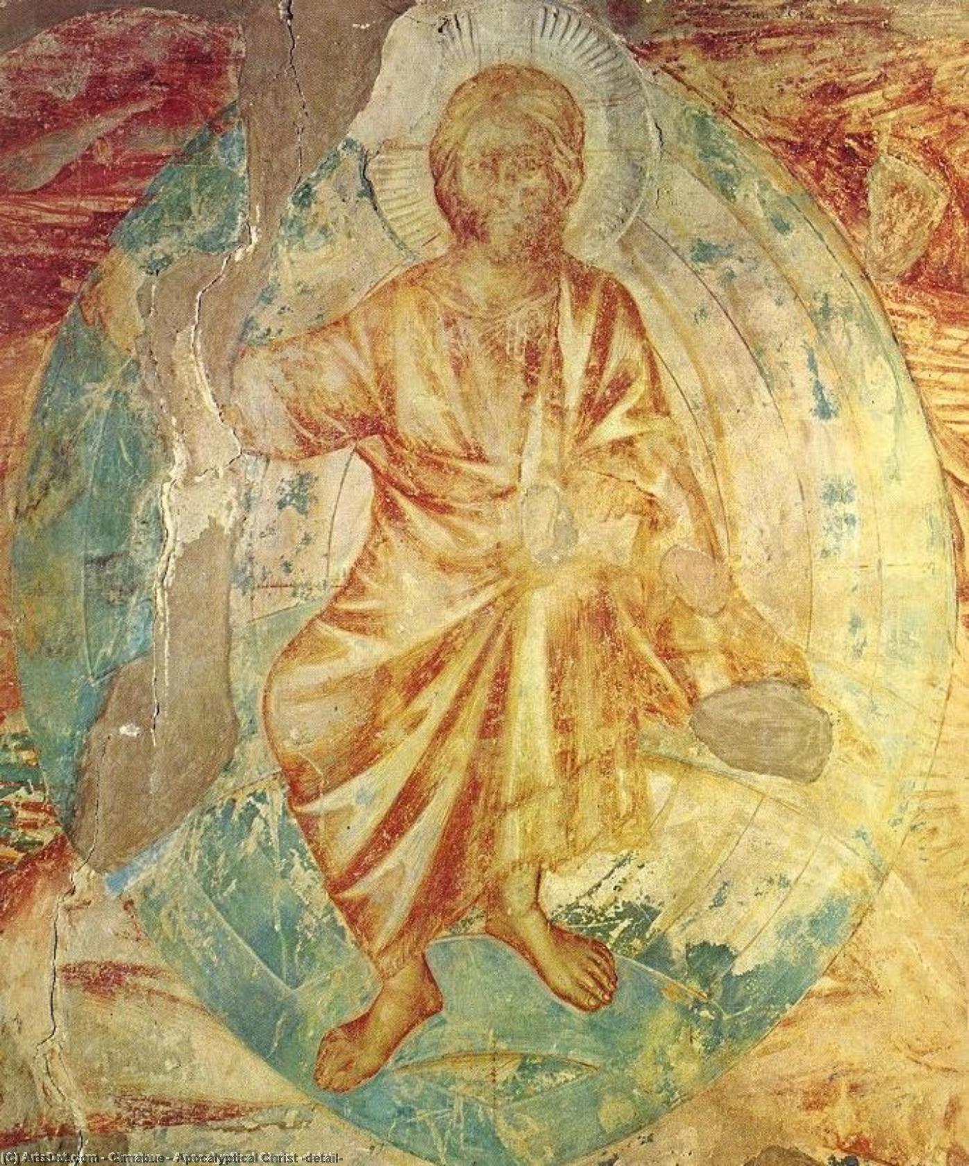 Wikoo.org - موسوعة الفنون الجميلة - اللوحة، العمل الفني Cimabue - Apocalyptical Christ (detail)