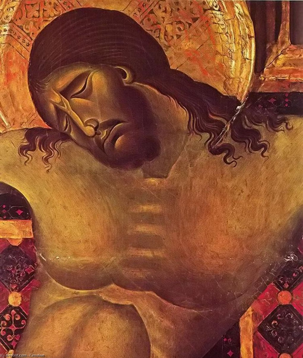 Wikoo.org - موسوعة الفنون الجميلة - اللوحة، العمل الفني Cimabue - Crucifix (detail)