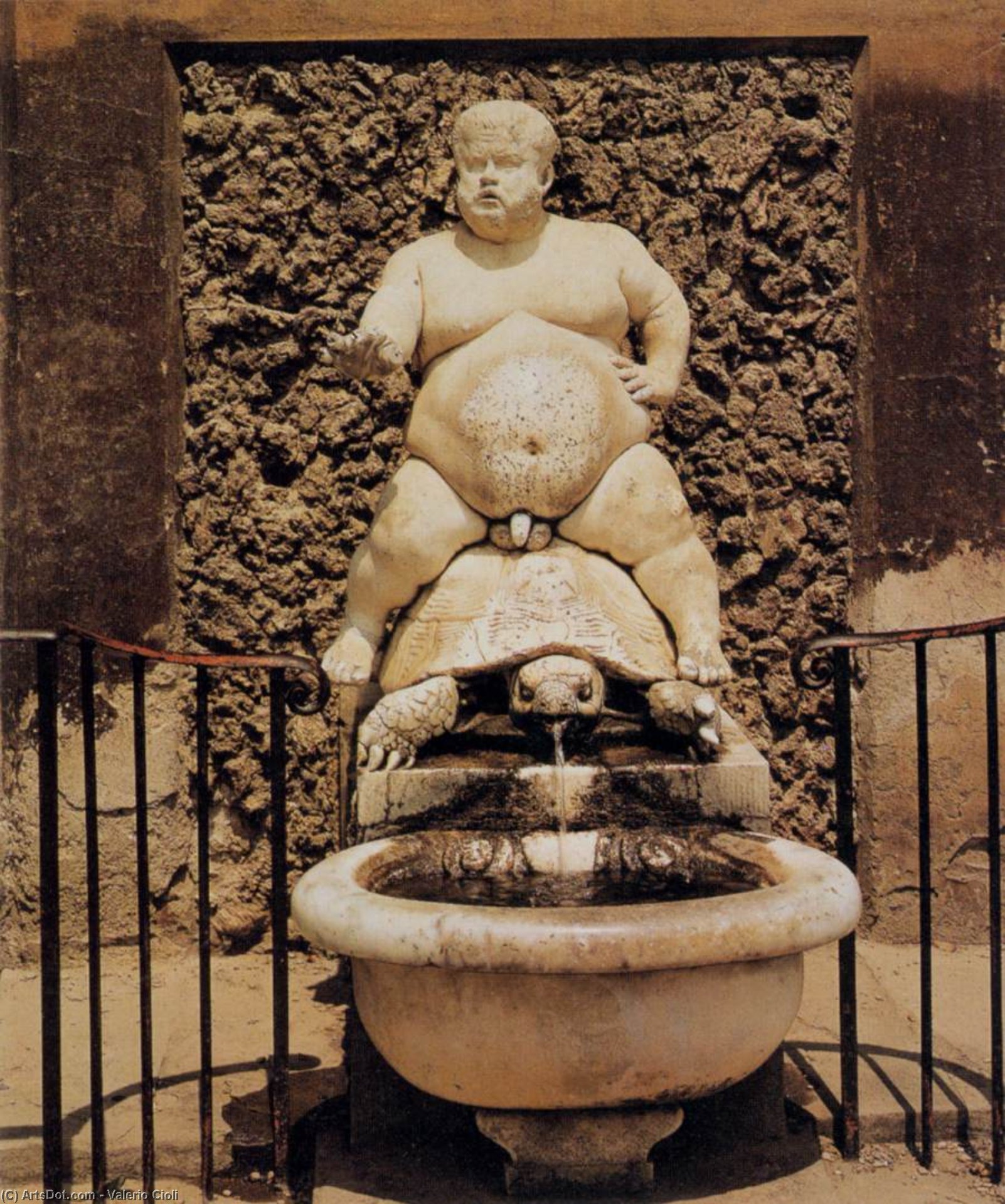 Wikioo.org - The Encyclopedia of Fine Arts - Painting, Artwork by Valerio Cioli - Fountain of the Dwarf Pietro Barbino