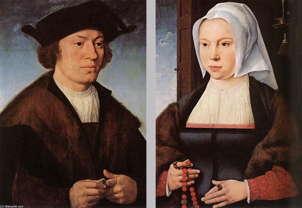 Wikioo.org - The Encyclopedia of Fine Arts - Painting, Artwork by Joos Van Cleve - Portrait of a Man and Woman