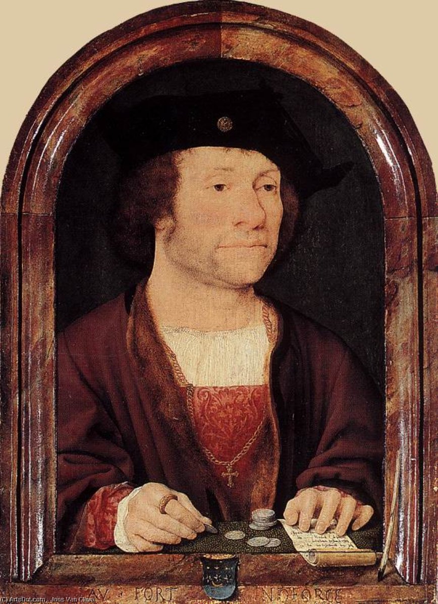 WikiOO.org - Enciklopedija dailės - Tapyba, meno kuriniai Joos Van Cleve - Portrait of Anthonis van Hilten