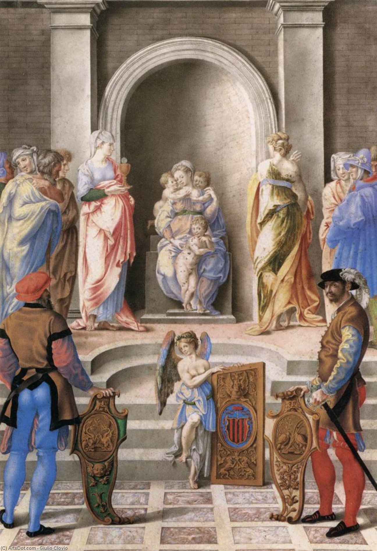 WikiOO.org - אנציקלופדיה לאמנויות יפות - ציור, יצירות אמנות Giulio Clovio - The Three Theological Virtues
