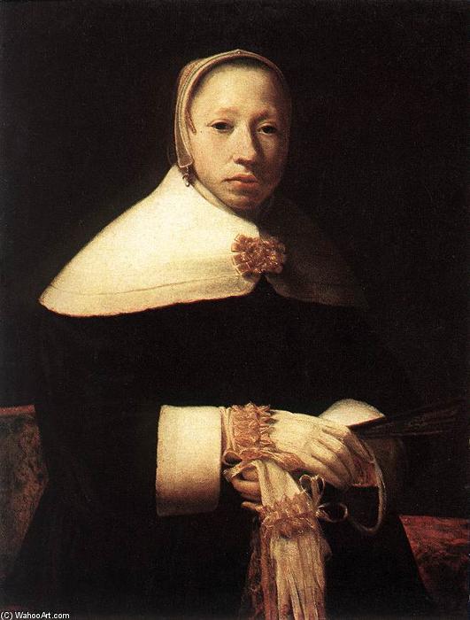Wikioo.org - The Encyclopedia of Fine Arts - Painting, Artwork by Gerrit (Gérard) Dou - Portrait of a Woman