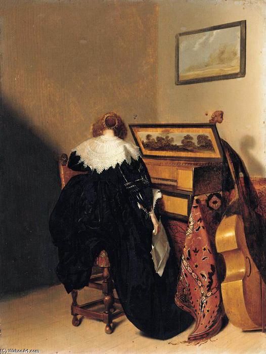 Wikioo.org – L'Enciclopedia delle Belle Arti - Pittura, Opere di Pieter Jacobs Codde - Lady Seduti ai virginale