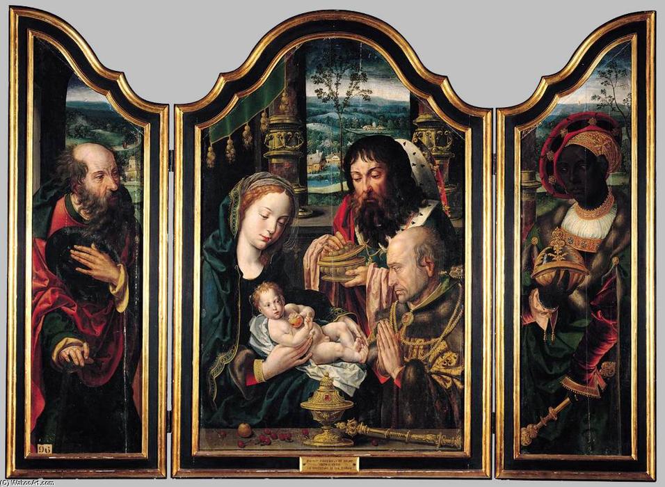 Wikioo.org - The Encyclopedia of Fine Arts - Painting, Artwork by Pieter Coecke Van Aelst - Triptych