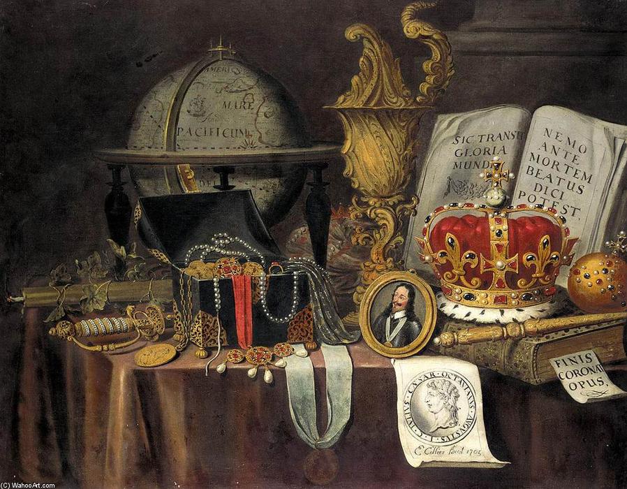 Wikioo.org - The Encyclopedia of Fine Arts - Painting, Artwork by Edwart Collier (Evert Colyer) - Vanitas Still-Life (13)