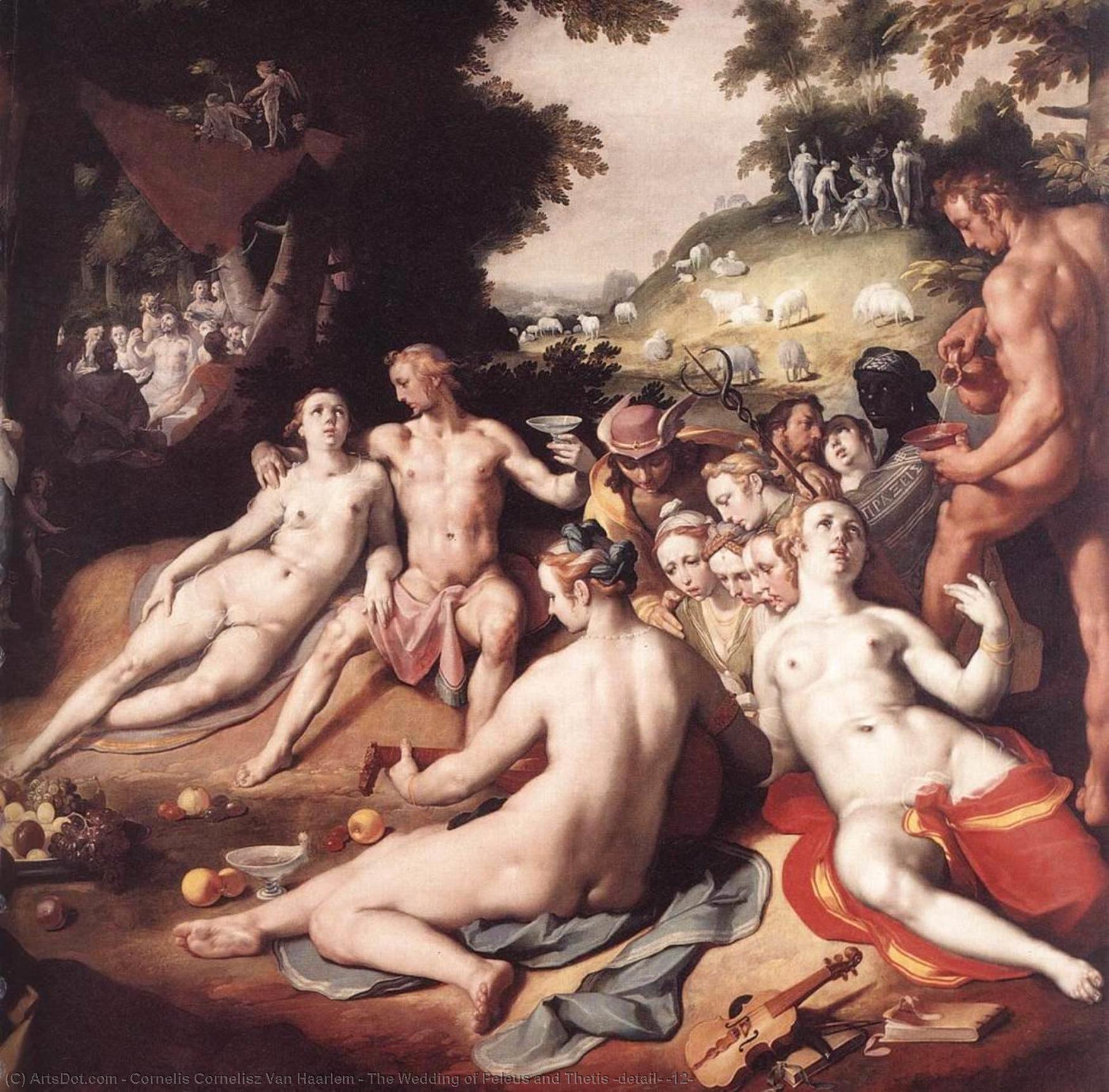 WikiOO.org - Enciclopédia das Belas Artes - Pintura, Arte por Cornelis Cornelisz Van Haarlem - The Wedding of Peleus and Thetis (detail) (12)