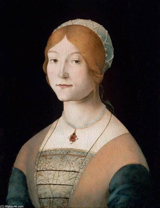 Wikioo.org - Bách khoa toàn thư về mỹ thuật - Vẽ tranh, Tác phẩm nghệ thuật Lorenzo Costa (The Elder) - Portrait of a Woman with a Pearl Necklace