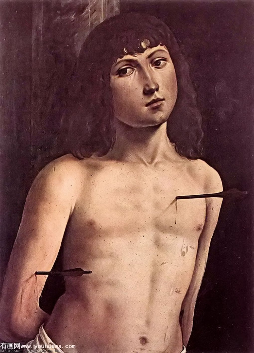Wikioo.org - The Encyclopedia of Fine Arts - Painting, Artwork by Lorenzo Costa (The Elder) - St Sebastian
