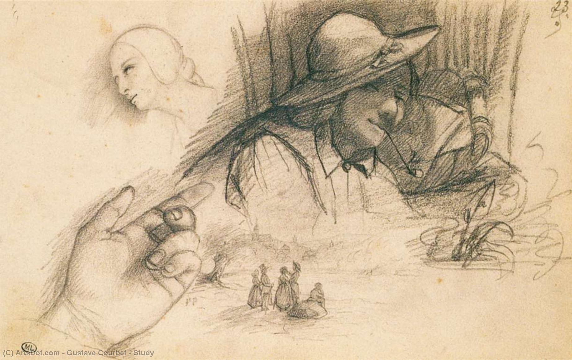 Wikioo.org - สารานุกรมวิจิตรศิลป์ - จิตรกรรม Gustave Courbet - Study