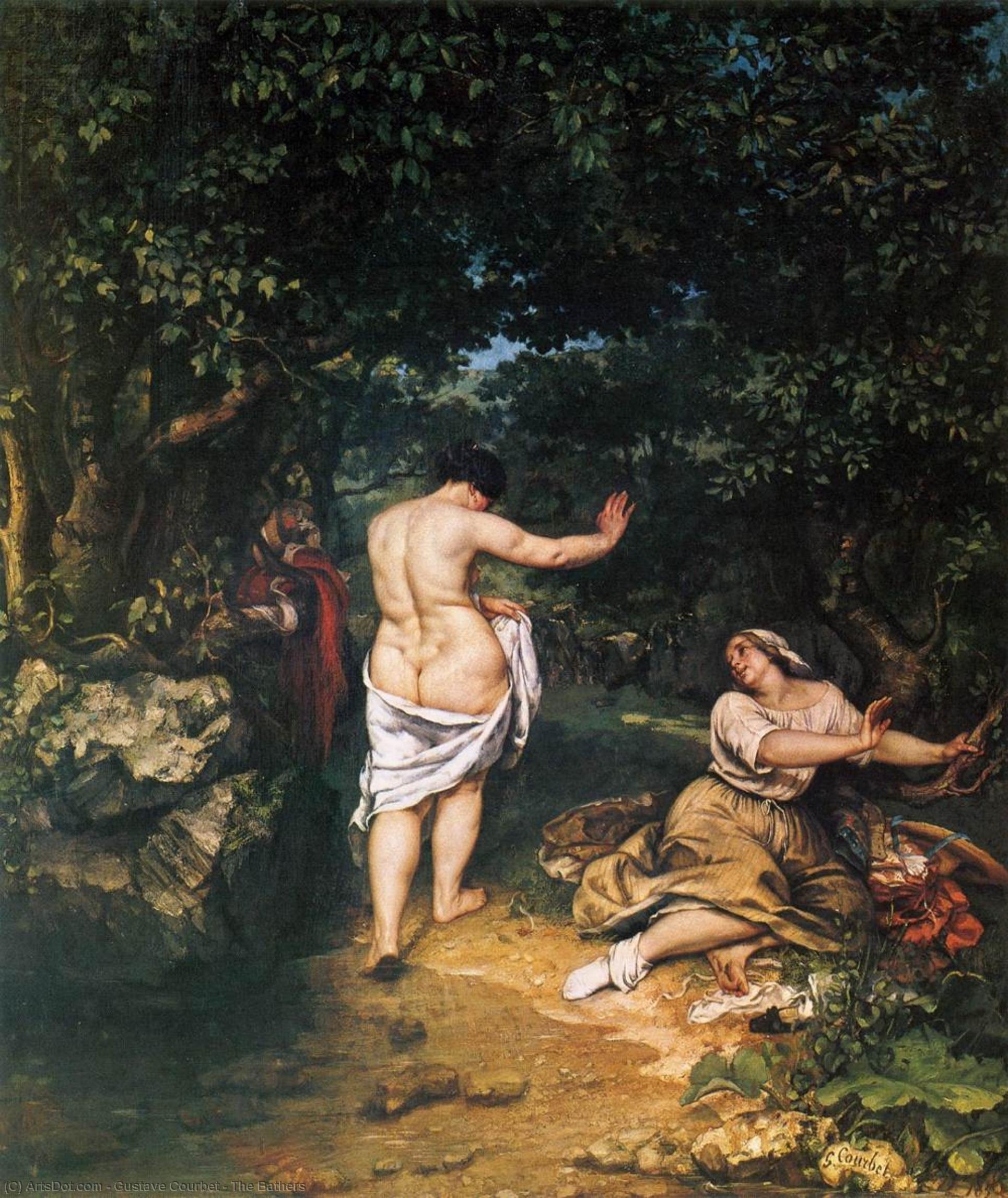 WikiOO.org - אנציקלופדיה לאמנויות יפות - ציור, יצירות אמנות Gustave Courbet - The Bathers