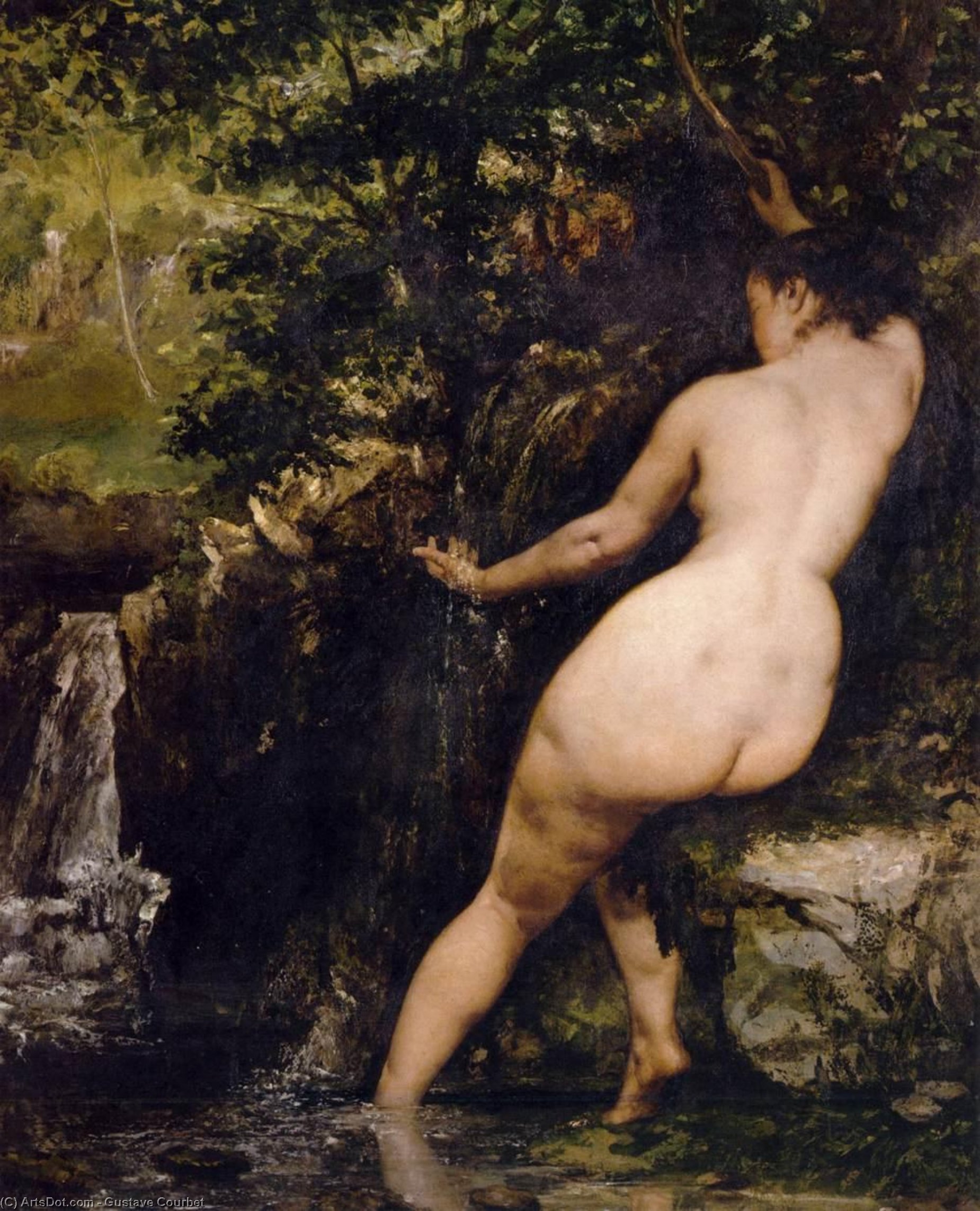 Wikioo.org - Bách khoa toàn thư về mỹ thuật - Vẽ tranh, Tác phẩm nghệ thuật Gustave Courbet - The Source