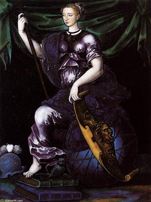 Wikioo.org - The Encyclopedia of Fine Arts - Painting, Artwork by Jean De Court - Marguerite de France as Minerva