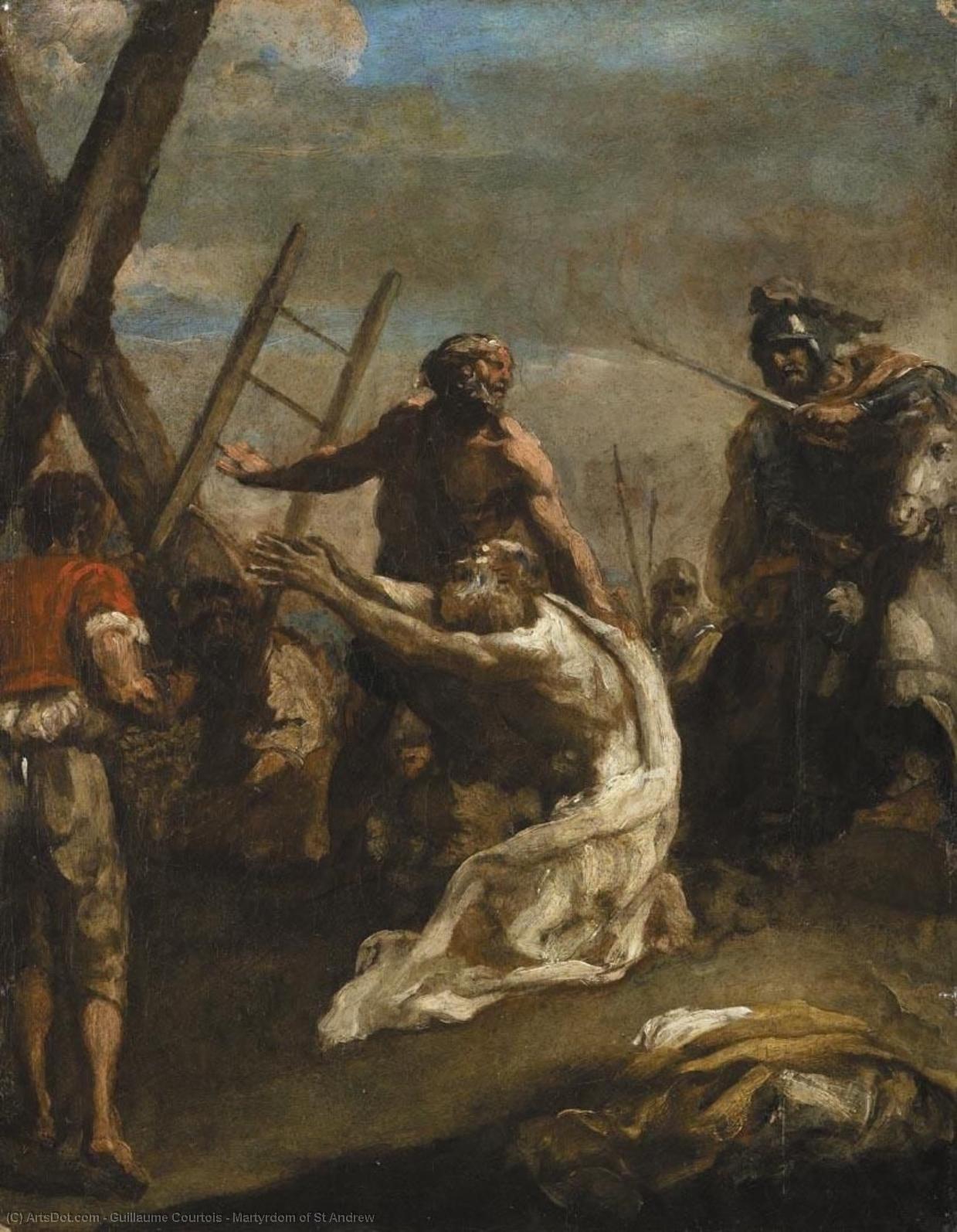 Wikioo.org - The Encyclopedia of Fine Arts - Painting, Artwork by Guillaume Courtois - Martyrdom of St Andrew