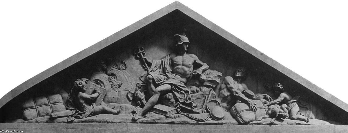 WikiOO.org - Encyclopedia of Fine Arts - Maalaus, taideteos Nicolas Coustou - Pediment of the Custom House