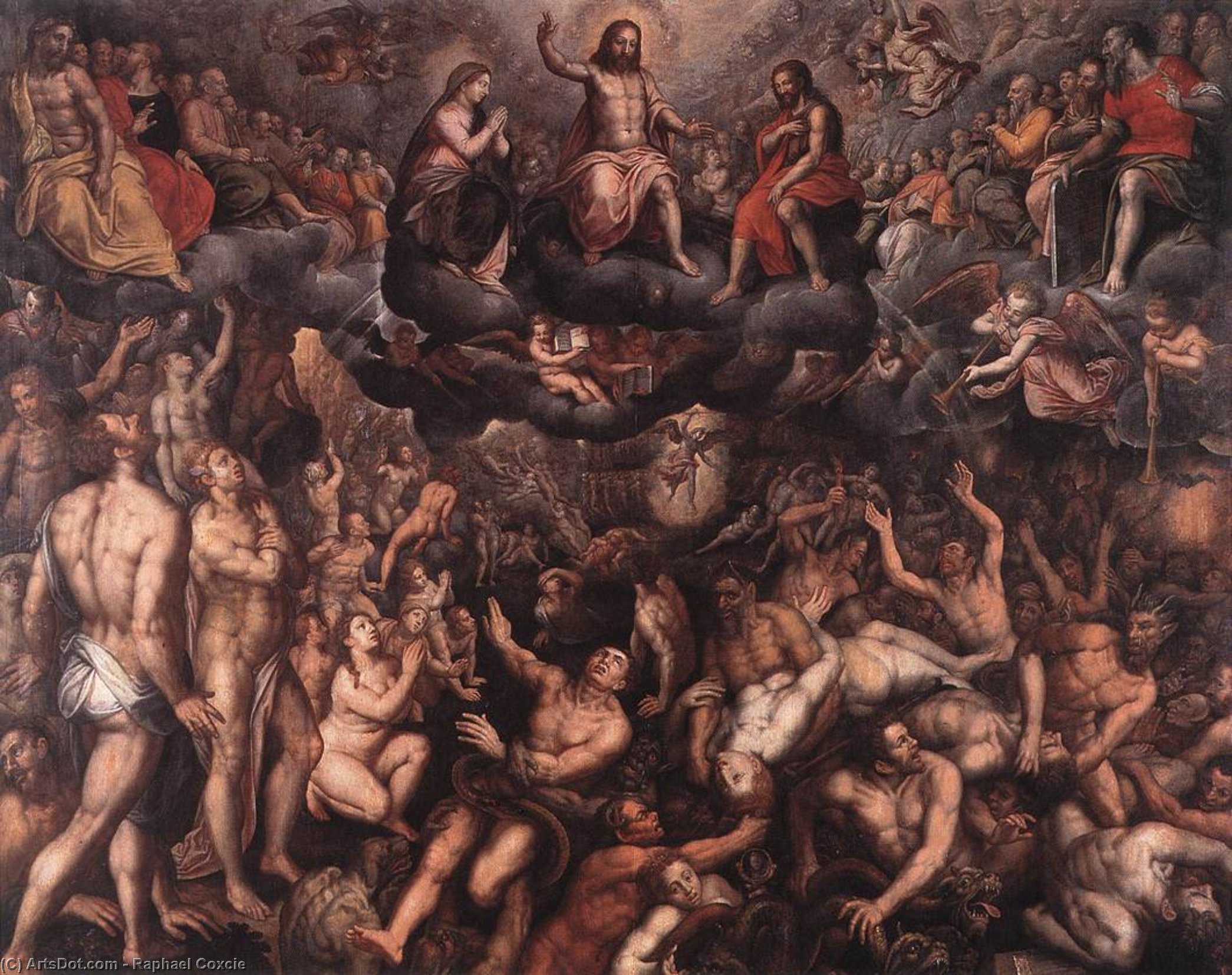 Wikioo.org - The Encyclopedia of Fine Arts - Painting, Artwork by Raphael Coxcie - Last Judgment