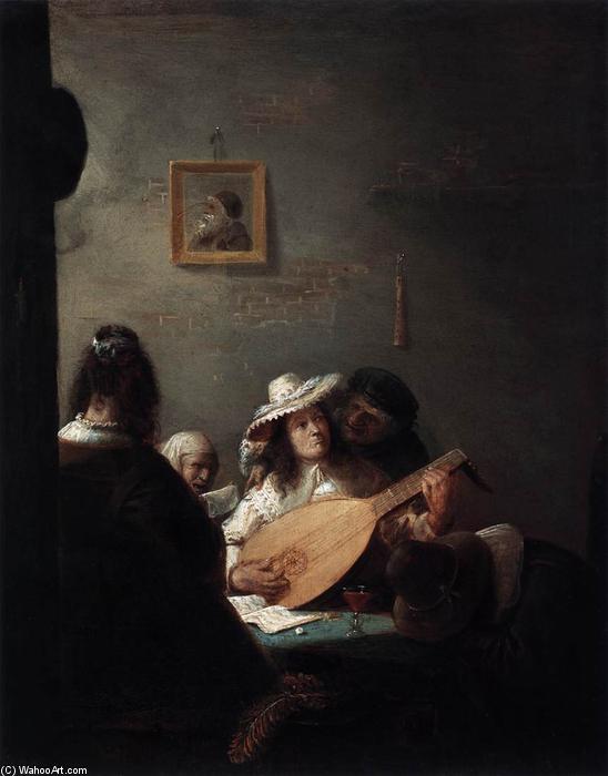 Wikioo.org - The Encyclopedia of Fine Arts - Painting, Artwork by Joos Van Craesbeeck - The Lute Concert