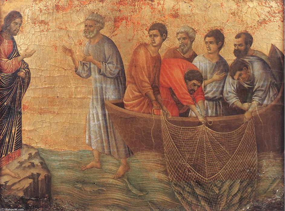 Wikioo.org - The Encyclopedia of Fine Arts - Painting, Artwork by Duccio Di Buoninsegna - Appearence on Lake Tiberias