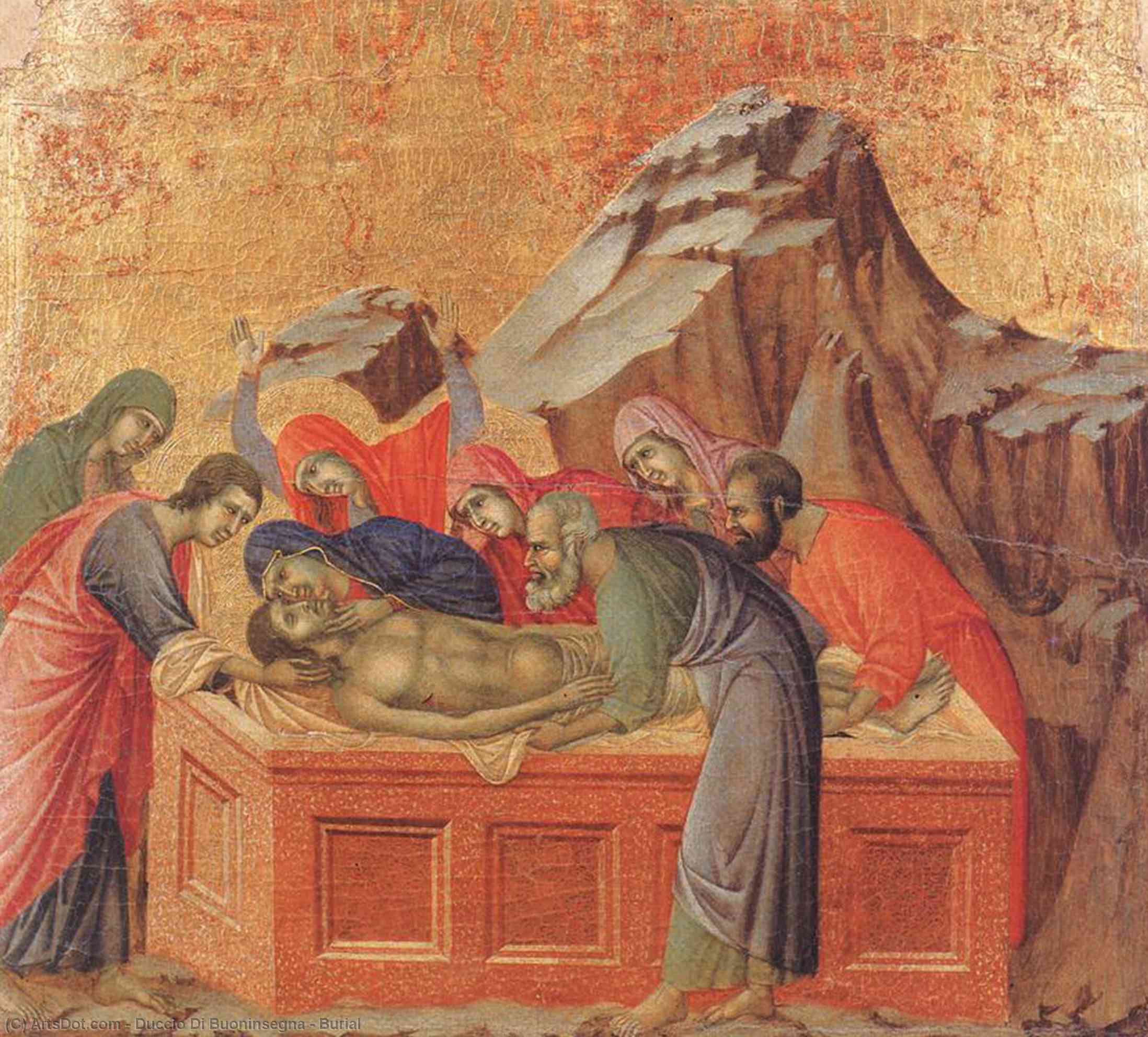 WikiOO.org - Enciklopedija dailės - Tapyba, meno kuriniai Duccio Di Buoninsegna - Burial