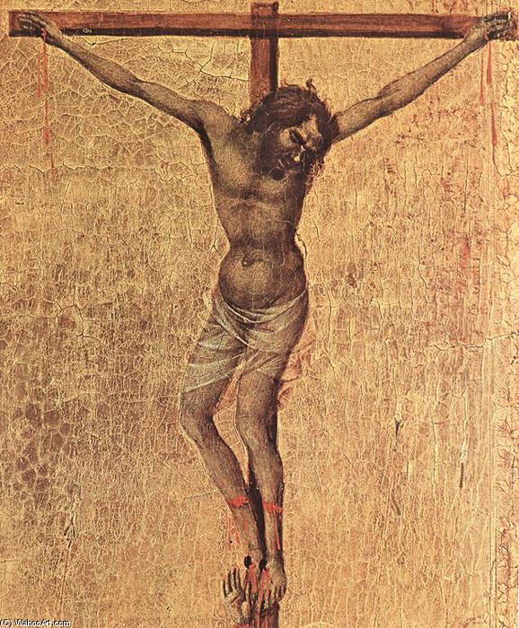 Wikoo.org - موسوعة الفنون الجميلة - اللوحة، العمل الفني Duccio Di Buoninsegna - Crucifix (detail)