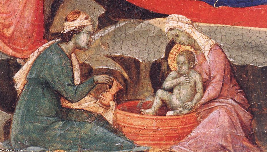 Wikioo.org - Die Enzyklopädie bildender Kunst - Malerei, Kunstwerk von Duccio Di Buoninsegna - Geburt Christi Ausschnitt