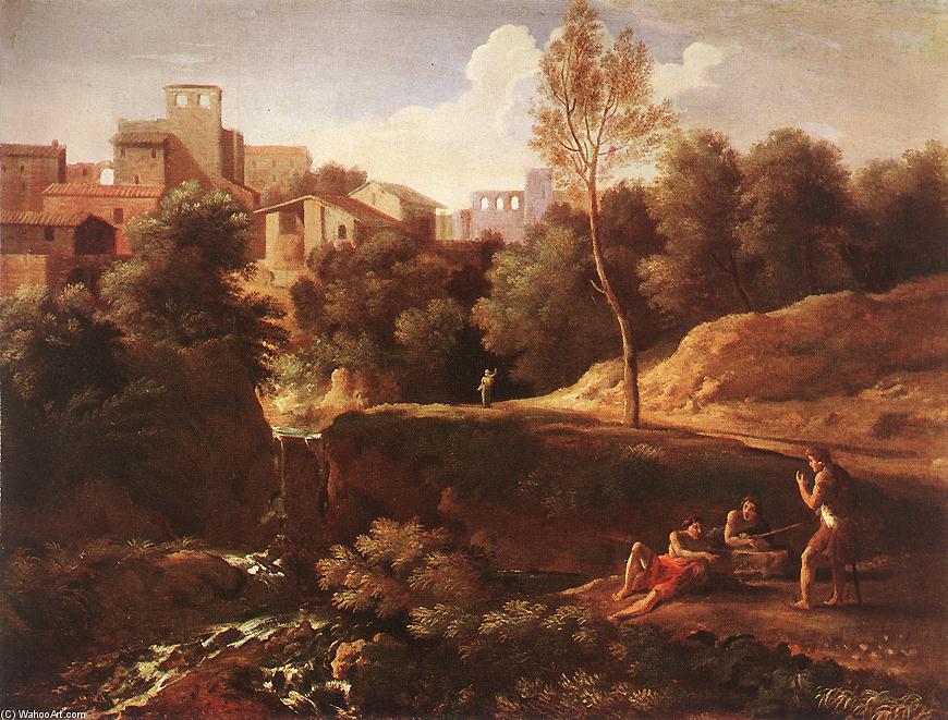Wikioo.org - The Encyclopedia of Fine Arts - Painting, Artwork by Gaspard Dughet - Imaginary Landscape