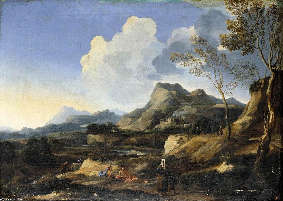 Wikioo.org - The Encyclopedia of Fine Arts - Painting, Artwork by Gaspard Dughet - Italianate Landscape