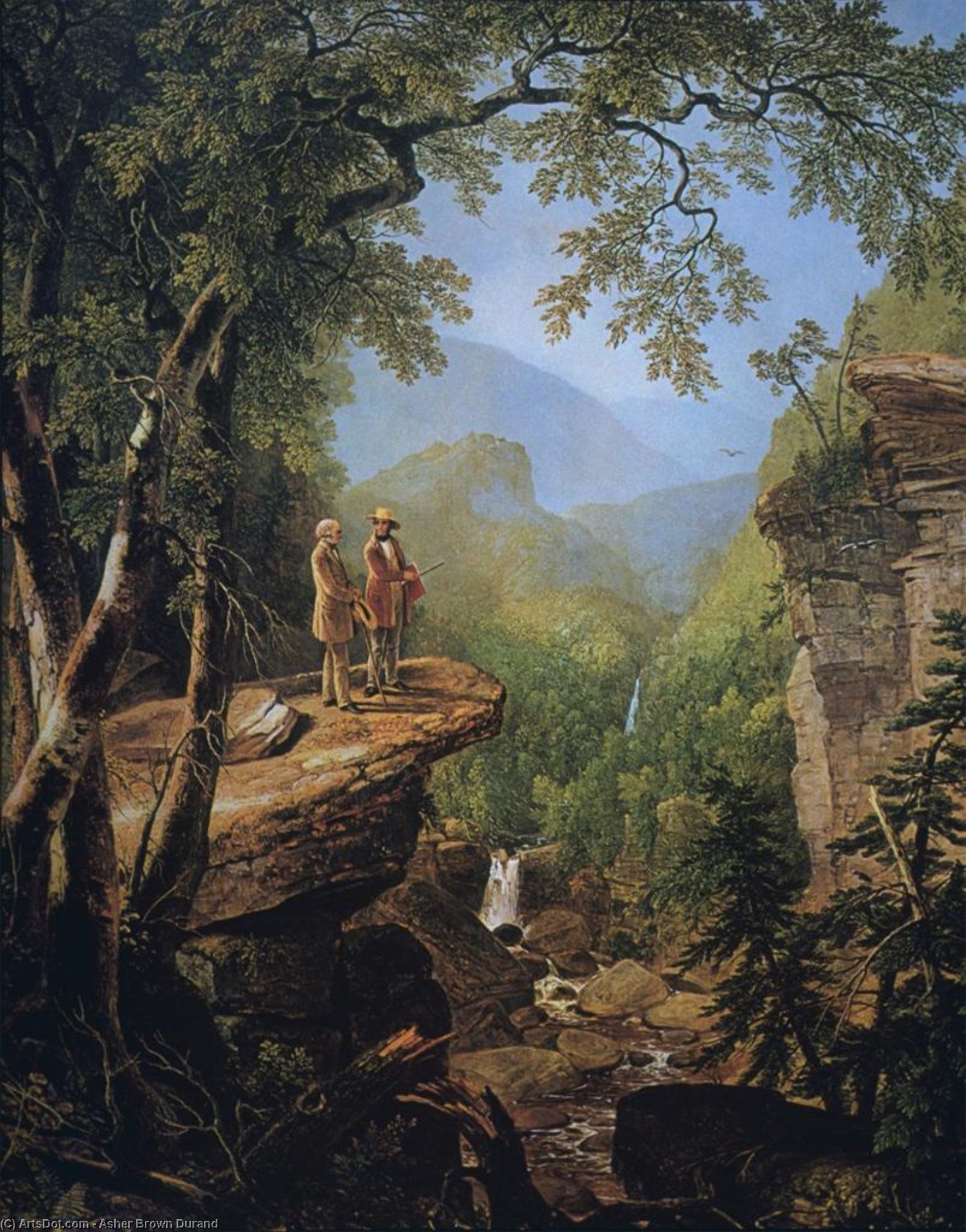 Wikioo.org - The Encyclopedia of Fine Arts - Painting, Artwork by Asher Brown Durand - Kindred Spirits