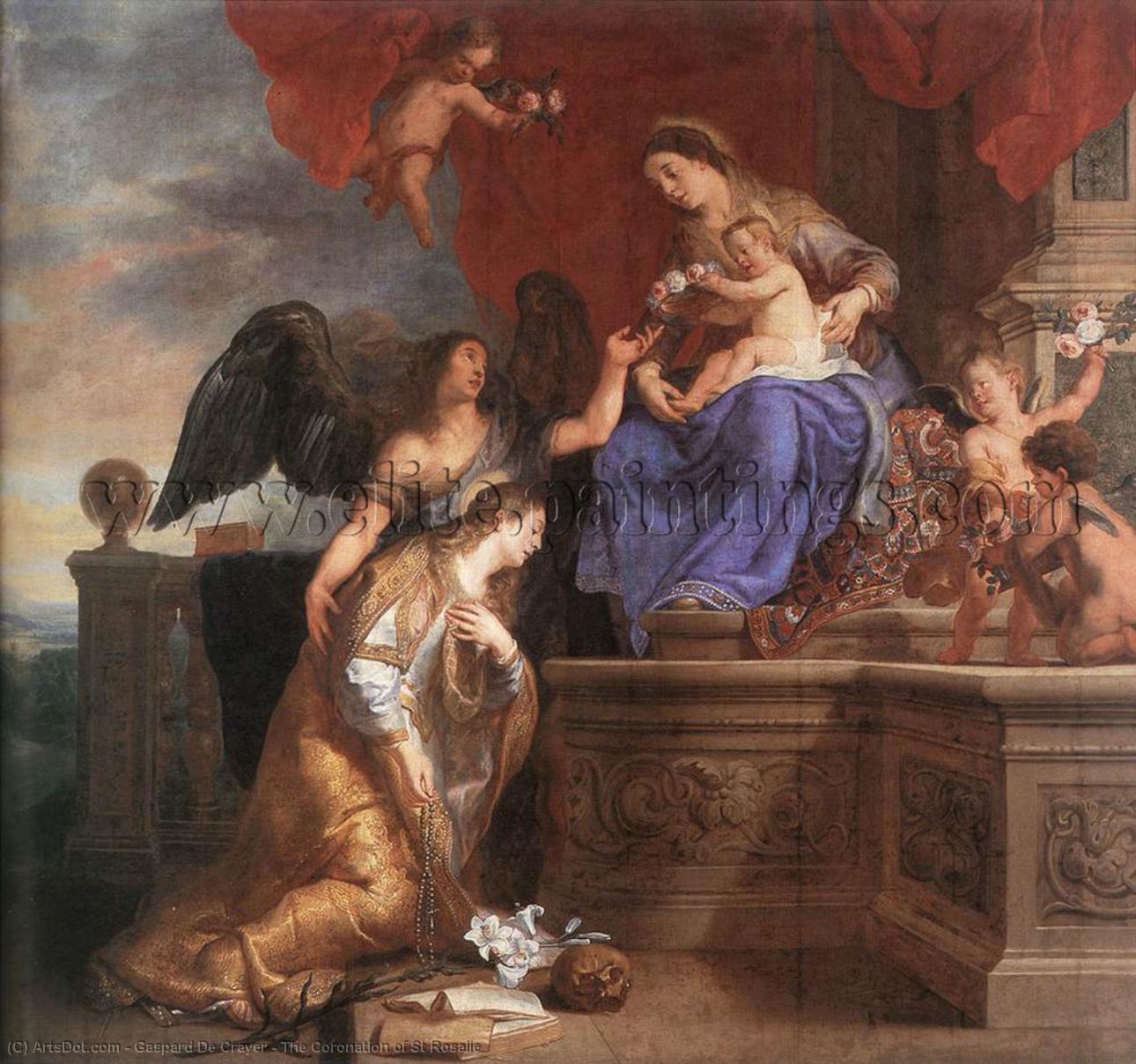 Wikioo.org - The Encyclopedia of Fine Arts - Painting, Artwork by Gaspard De Crayer - The Coronation of St Rosalie