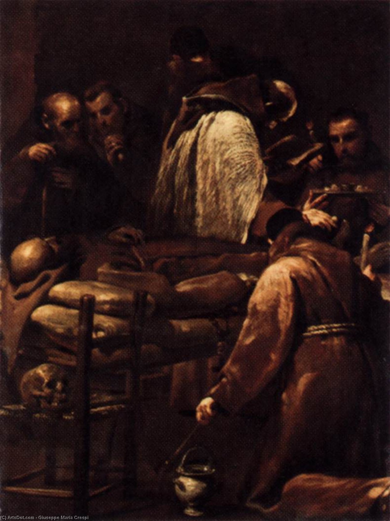Wikioo.org - The Encyclopedia of Fine Arts - Painting, Artwork by Giuseppe Maria Crespi - Extreme Unction
