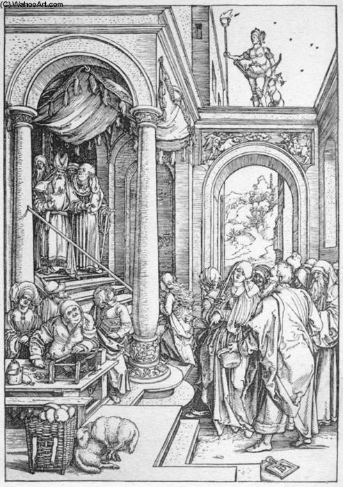 Wikioo.org - สารานุกรมวิจิตรศิลป์ - จิตรกรรม Albrecht Durer - Life of the Virgin: 5. The Presentation of the Virgin in the Temple