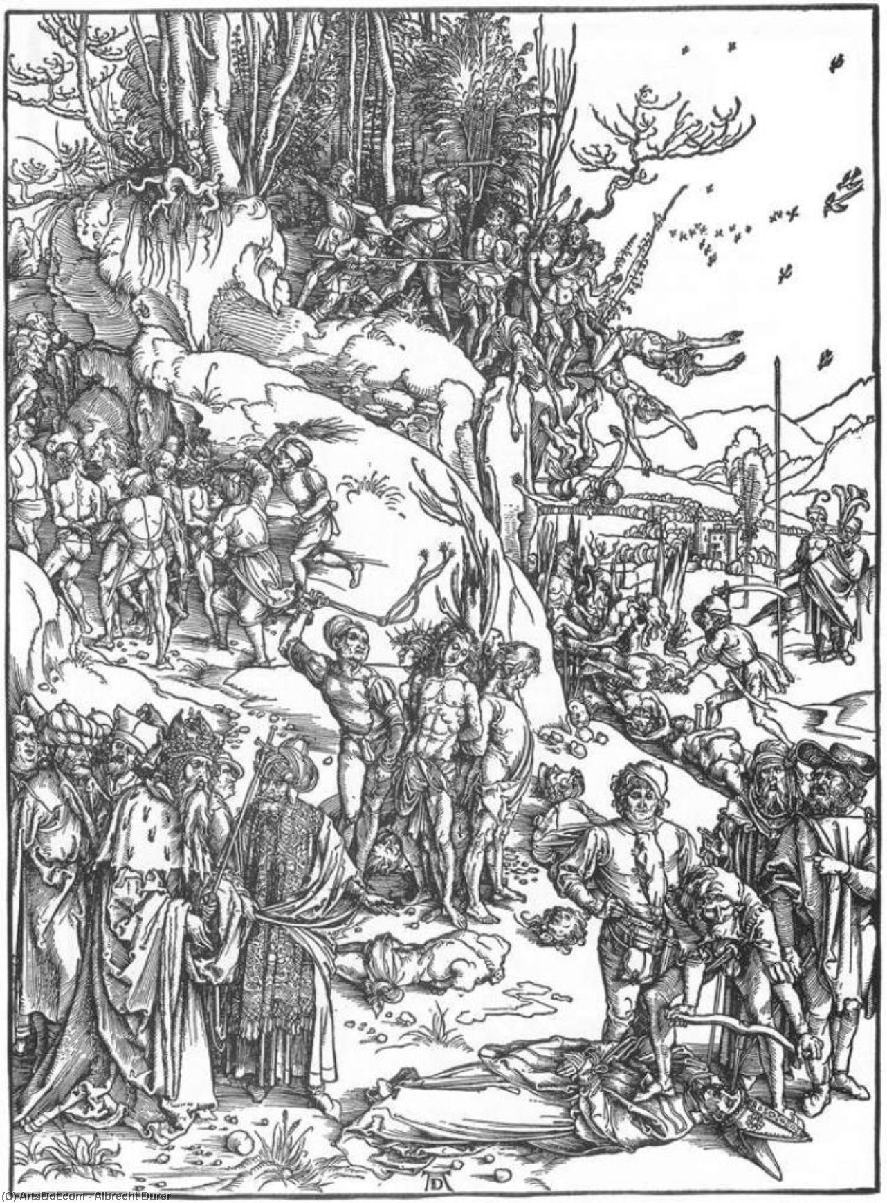 Wikioo.org - สารานุกรมวิจิตรศิลป์ - จิตรกรรม Albrecht Durer - Martyrdom of the Ten Thousand