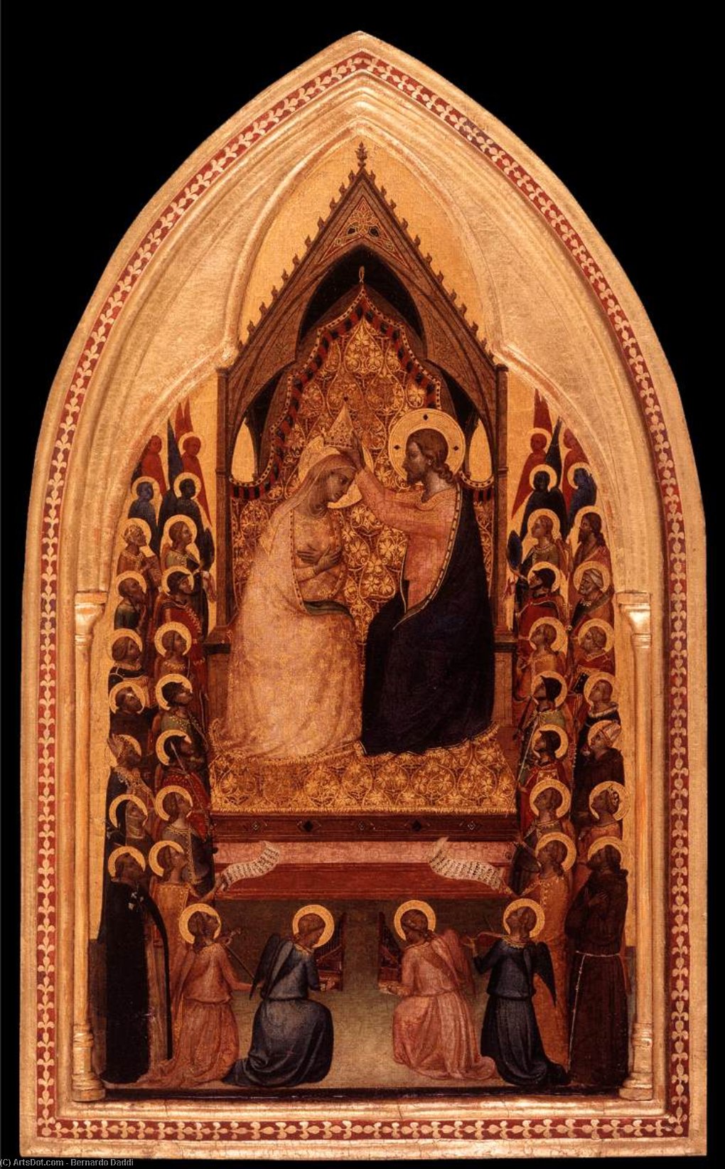 Wikioo.org - The Encyclopedia of Fine Arts - Painting, Artwork by Bernardo Daddi - Coronation of the Virgin