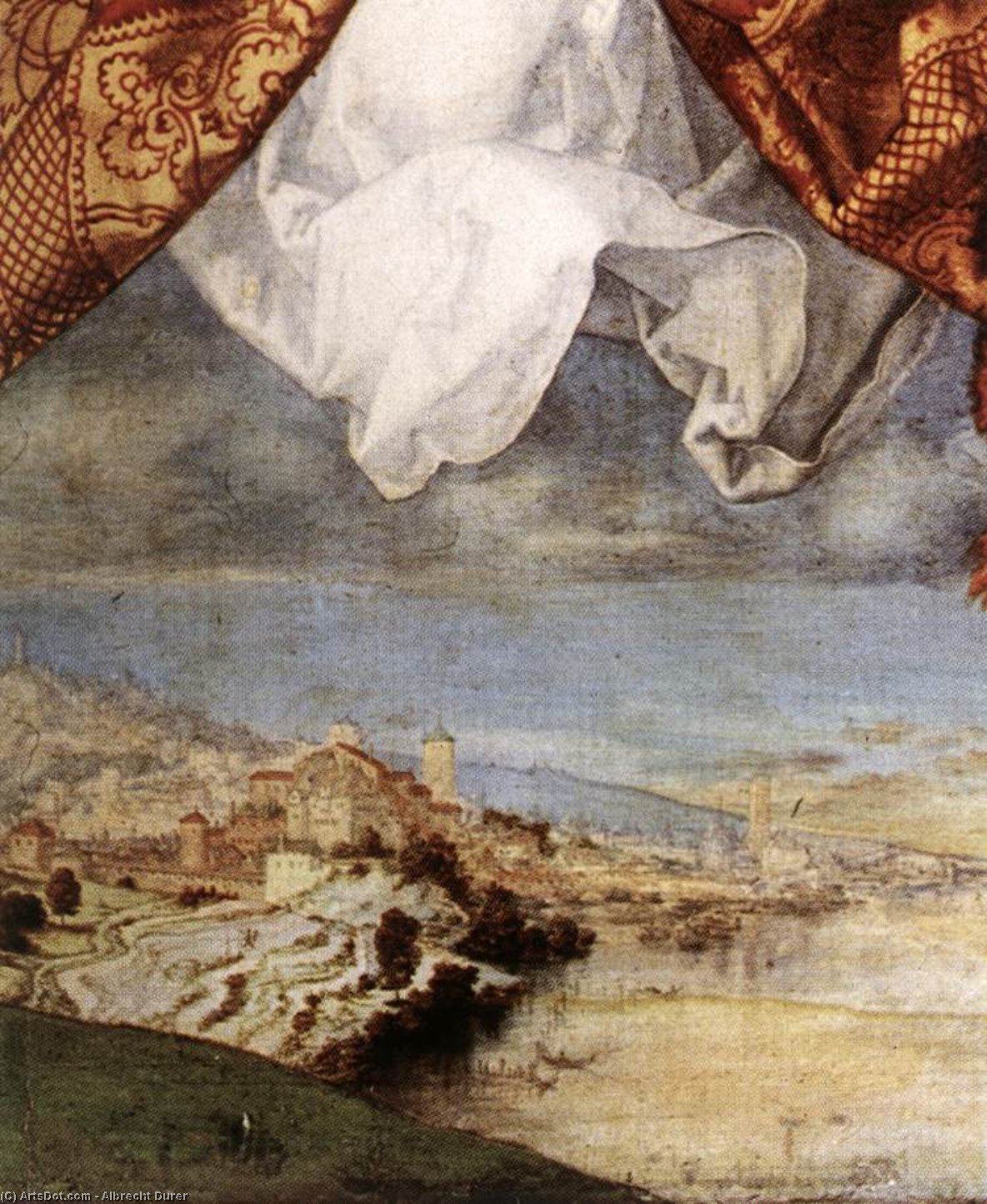 Wikioo.org - Bách khoa toàn thư về mỹ thuật - Vẽ tranh, Tác phẩm nghệ thuật Albrecht Durer - The Adoration of the Trinity (detail) (11)