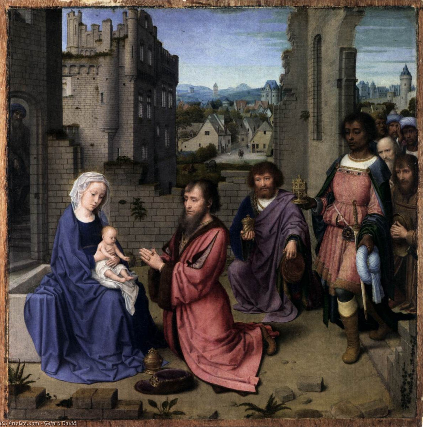 Wikioo.org - The Encyclopedia of Fine Arts - Painting, Artwork by Gerard David - Adoration of the Kings