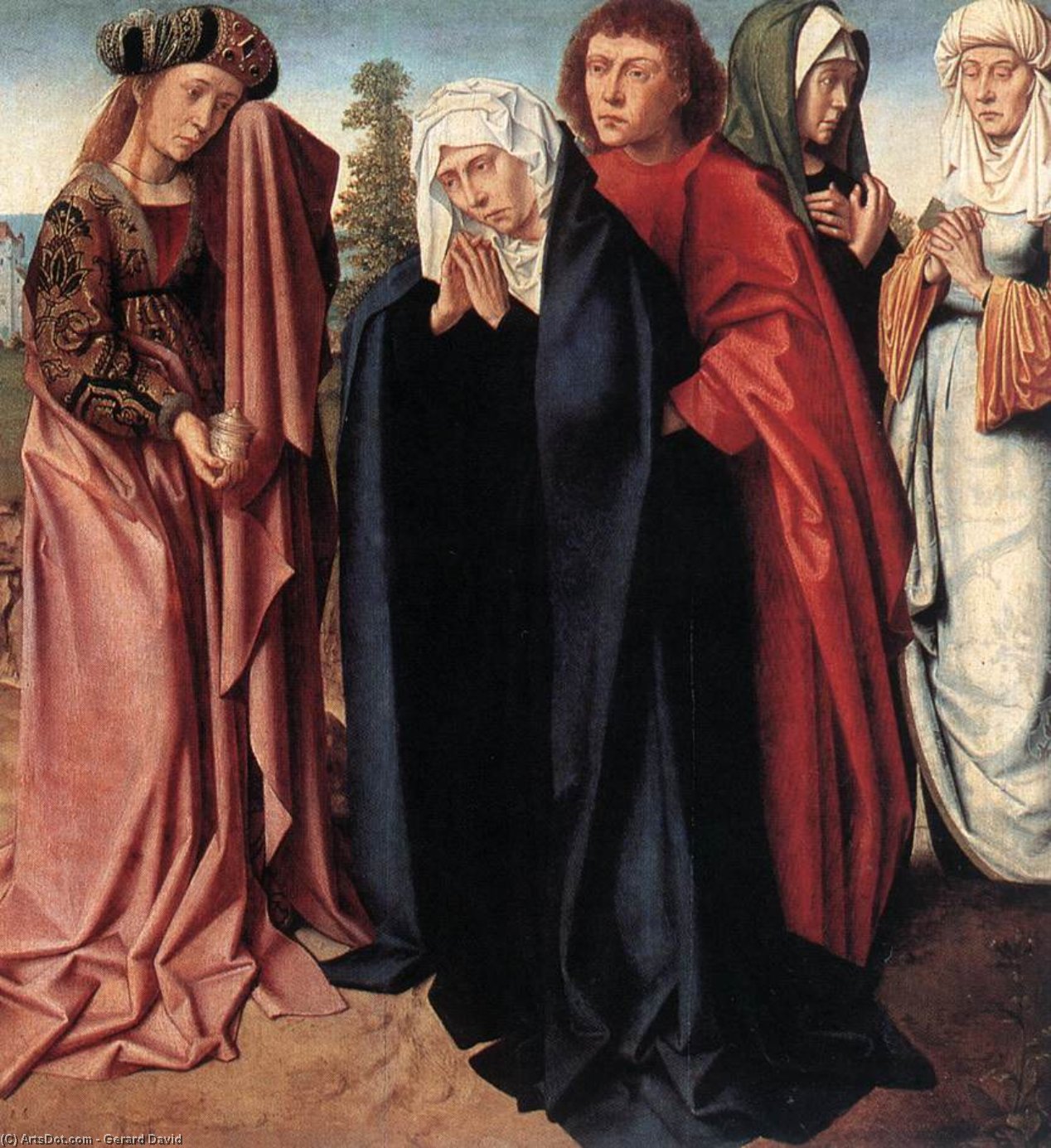 Wikioo.org - The Encyclopedia of Fine Arts - Painting, Artwork by Gerard David - The Holy Women and St John at Golgotha