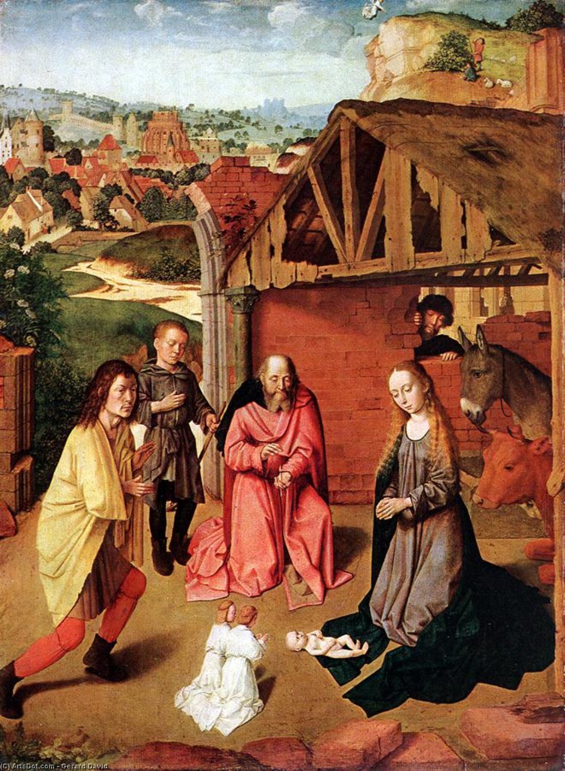 WikiOO.org - Encyclopedia of Fine Arts - Lukisan, Artwork Gerard David - The Nativity