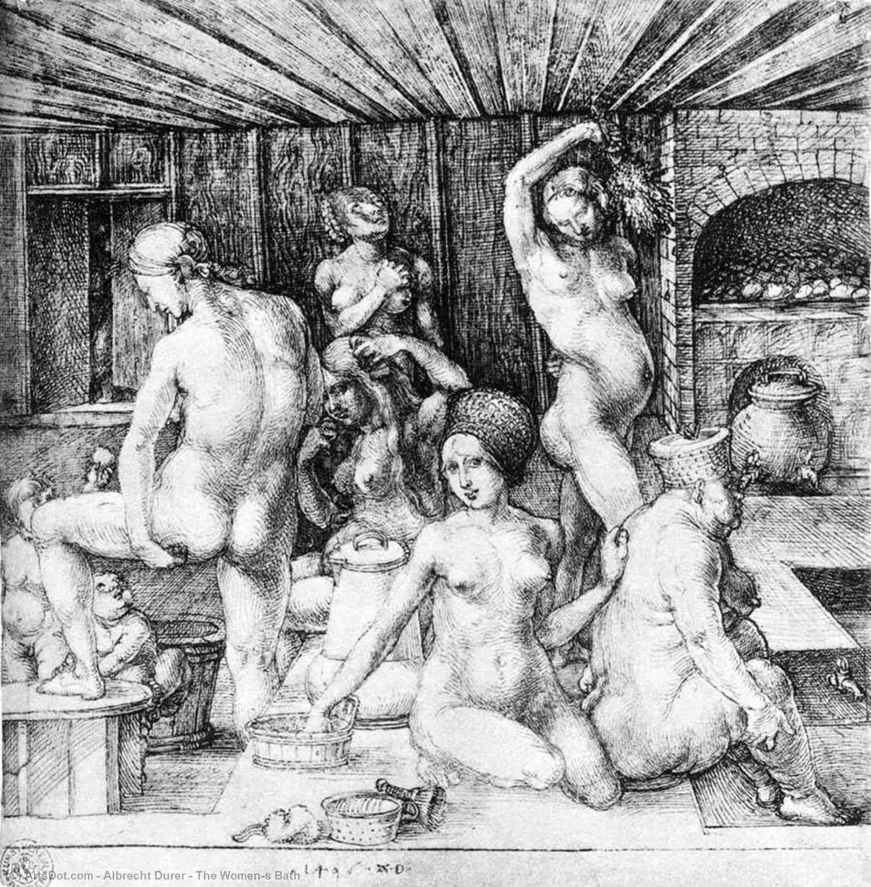 WikiOO.org - Encyclopedia of Fine Arts - Lukisan, Artwork Albrecht Durer - The Women's Bath