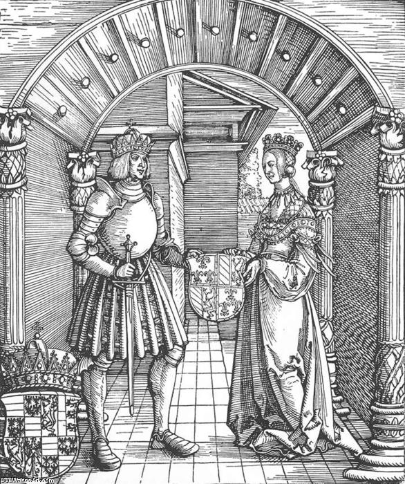 WikiOO.org - Енциклопедия за изящни изкуства - Живопис, Произведения на изкуството Albrecht Durer - Triumphal Arch (detail)