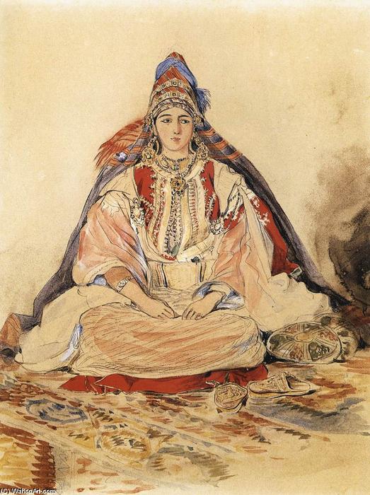 WikiOO.org - Encyclopedia of Fine Arts - Målning, konstverk Eugène Delacroix - Jewish Bride