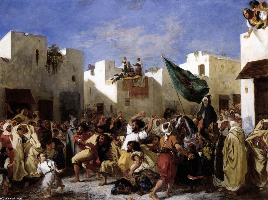 Wikioo.org - The Encyclopedia of Fine Arts - Painting, Artwork by Eugène Delacroix - The Fanatics of Tangier