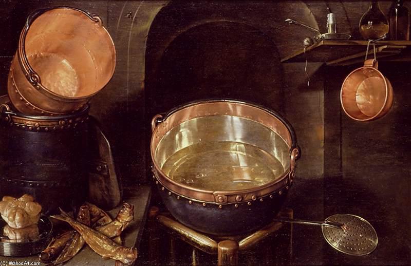 Wikioo.org – La Enciclopedia de las Bellas Artes - Pintura, Obras de arte de Cornelis Jacobsz Delff - sigue la vida de cocina utensilios